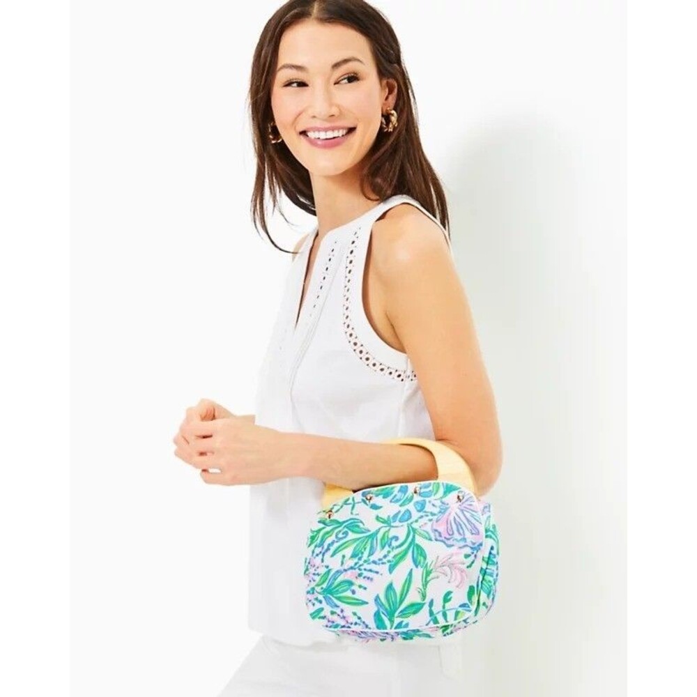 Lilly Pulitzer Women's Isaac Knit Top Tank Pintuck Resort Cotton White S 287947 - Picture 4 of 10